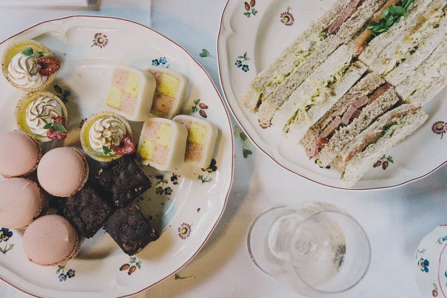 Cake and sandwiches at Gravetye Manor Hotel