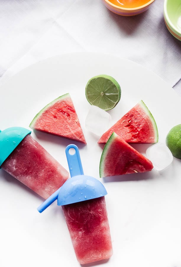ice lollies watermelon lime popsicles