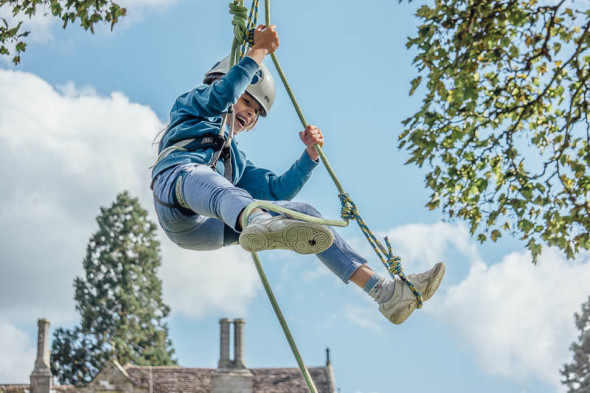 Laughing Luce tree climbing