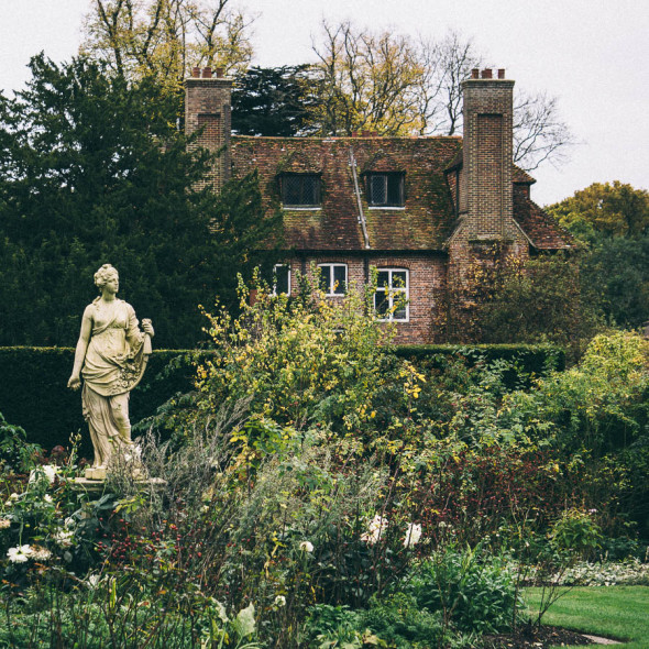Groombridge Place Statue and House