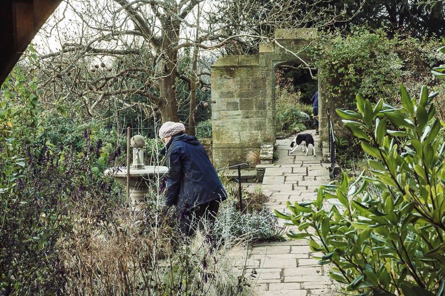 Christmas wreath Gravetye gardeners