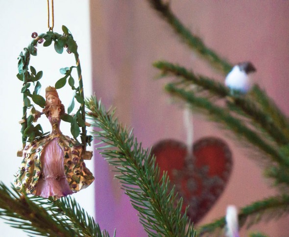 Princess on swing christmas decor