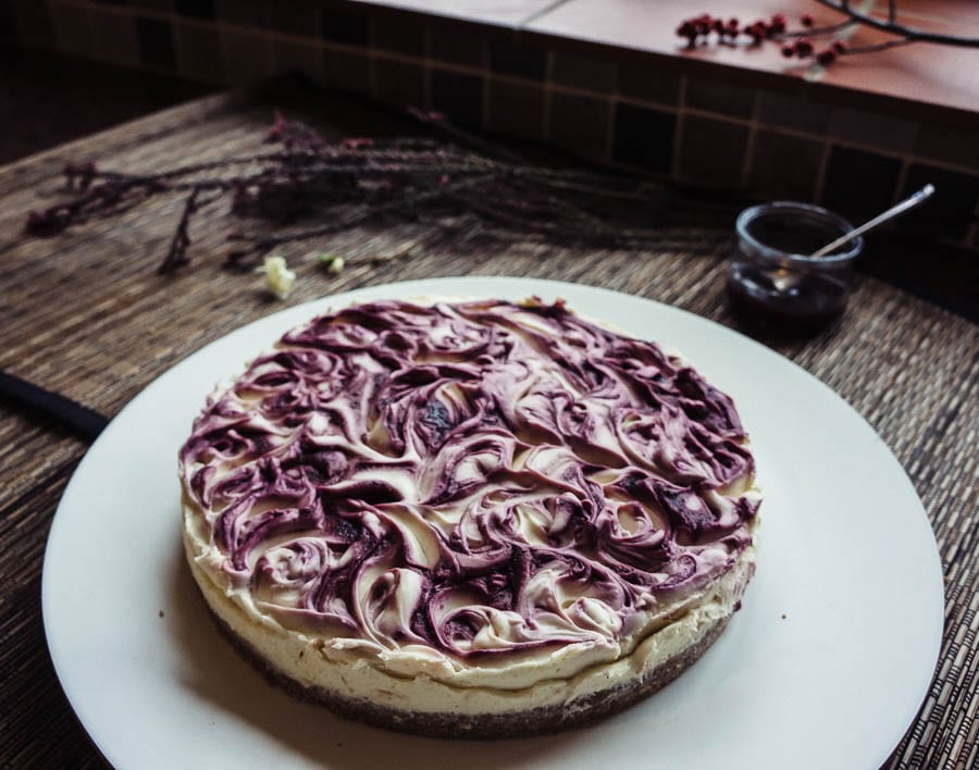 White Chocolate Cheesecake blackberry coulis recipe