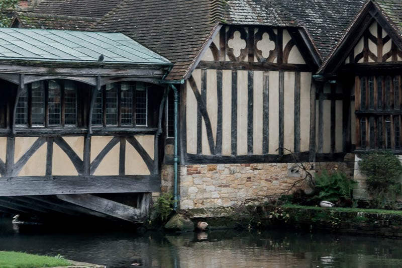 Hever Castle Tudor village water