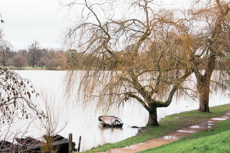 Hever Castle lake and boat