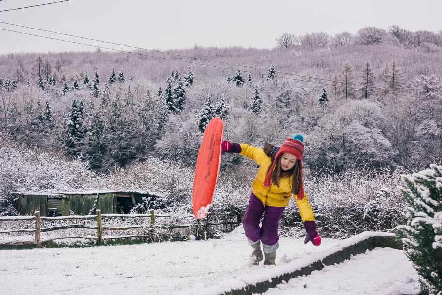 Snow Woods sledding