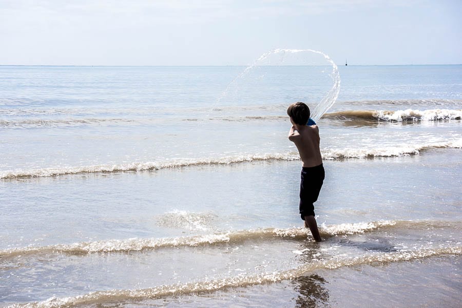 Daydreaming Mark Warner holiday playing on beach