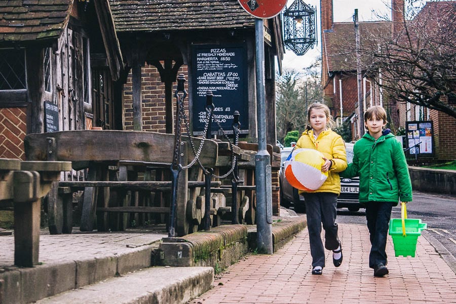 Daydreaming in English village about beach