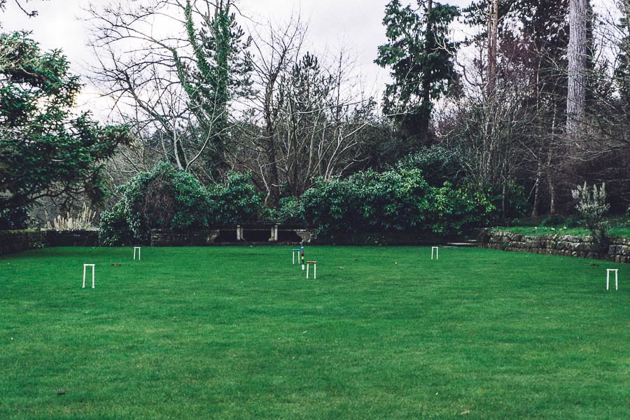 Gravetye February croquet lawn