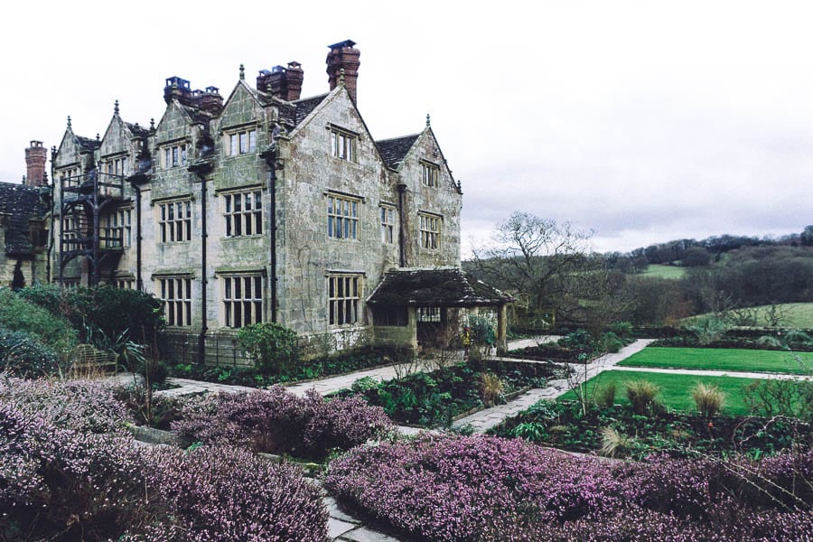 Gravetye February house and heather