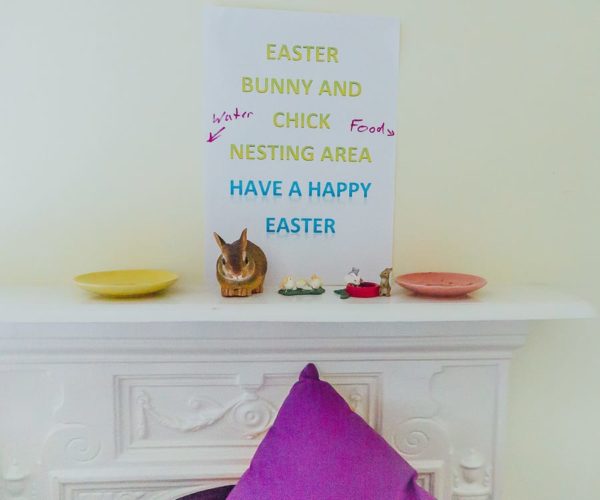 Easter bunny nesting area