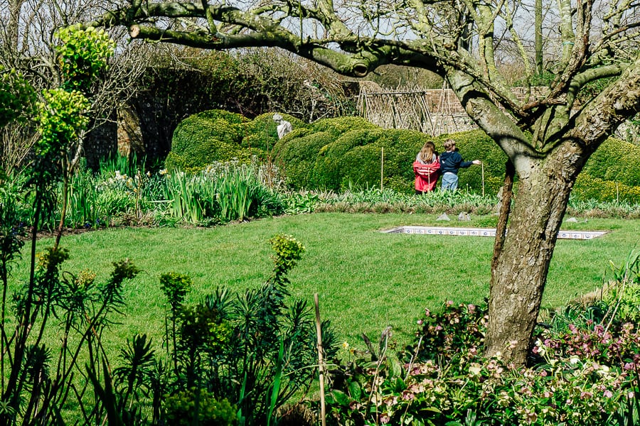 Charleston walled garden and tiled pond