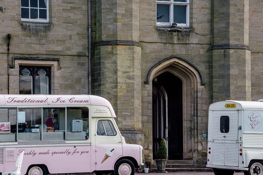 Chiddingstone Castle pink ice cream van