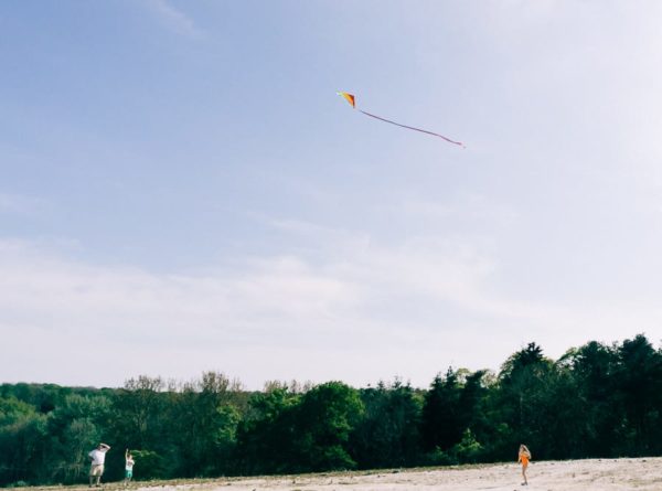 Kite flying with kids