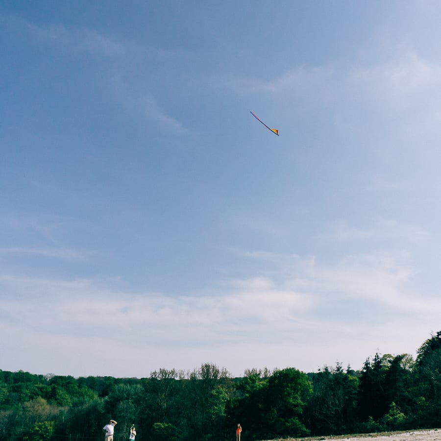 Kite flying kids