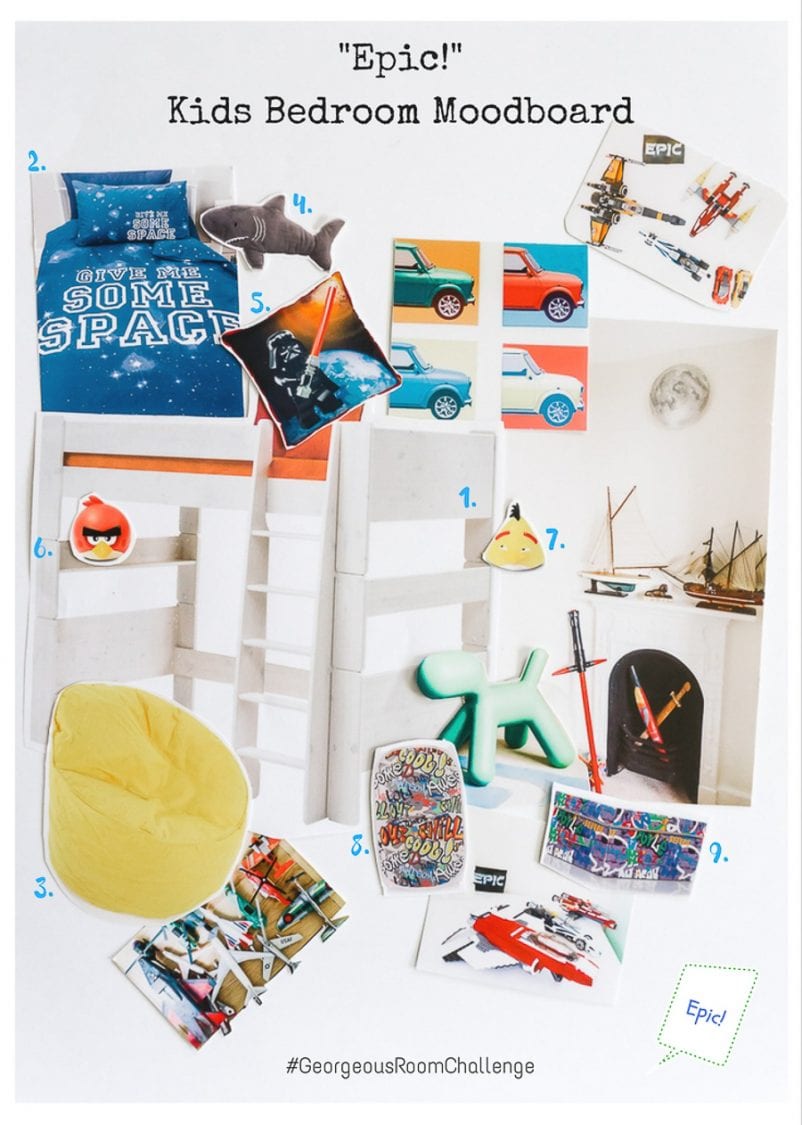 Georgeous Kids Bedroom Moodboard