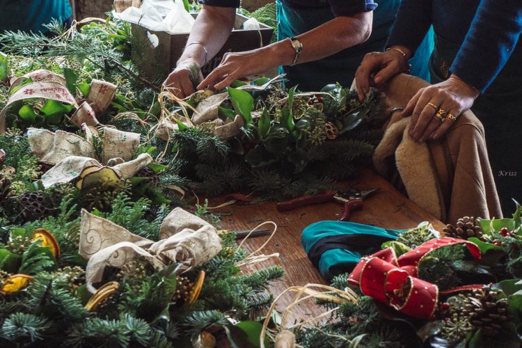 Gravetye Manor wreath workshop