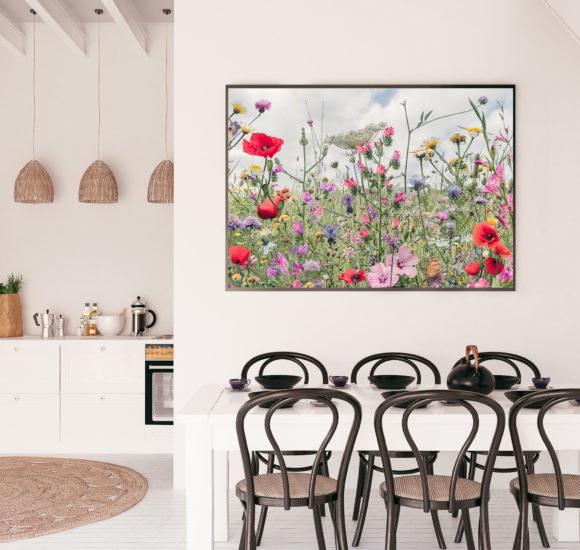 wild Spring Meadow Print Kitchen