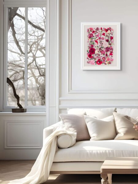 Passion botanical art print living room